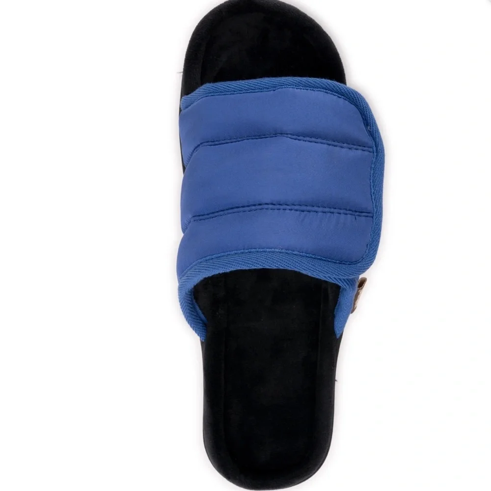 MUK LUKS Men’s Adjustable Quilted Slide Slippers NWT